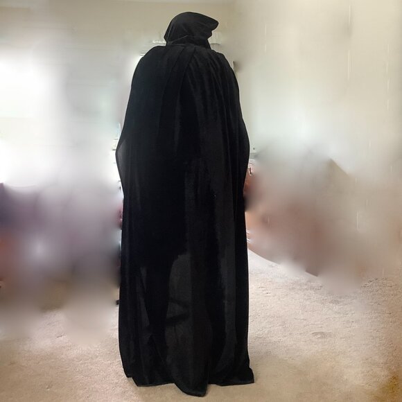 Halloween  Witch Dracula Cape with hood Black Cape - Picture 6 of 9